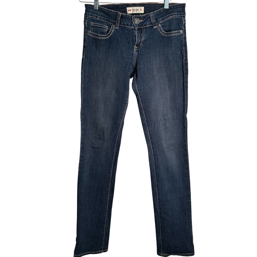 Just USA Skinny Jeans Womens‎ 9 W29 Dark Blue Stretch Low Rise Slim Denim